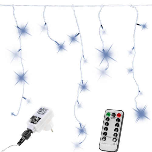 Vánoční světelný déšť - 400 LED diod, studená bílá